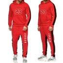 Two Piece Men Outfits Winter Warm Tracksuit Jordan Hoodie Sweatpants Velvet Jogging Set - Starttech Online Market