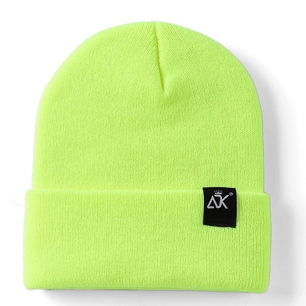 Unisex Knitted ADK Tags Woman's Beanies For Winter Breathable Men Gorras Simple Warm Solid Casual Lady Beanies - Starttech Online Market