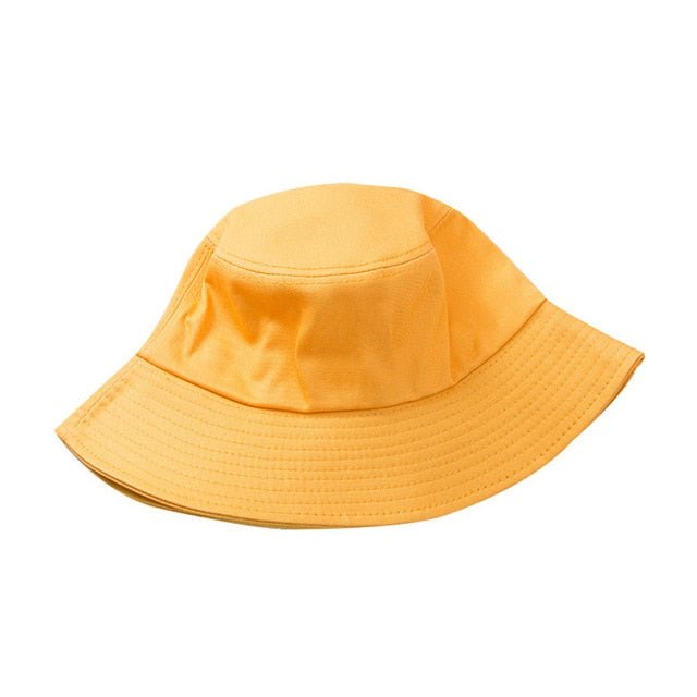 Unisex Spring Summer Sunshade Hat Candy Colour Flat Top Bucket Hats Head - Starttech Online Market