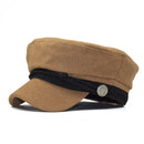USPOP 2019 hot Autumn fashion women's wool hat British style warm retro newsboy caps military octagonal cap female visor caps - Starttech Online Market