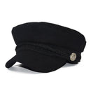 USPOP 2019 hot Autumn fashion women's wool hat British style warm retro newsboy caps military octagonal cap female visor caps - Starttech Online Market