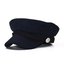 USPOP 2019 hot Autumn fashion women's wool hat British style warm retro newsboy caps military octagonal cap female visor caps - Starttech Online Market