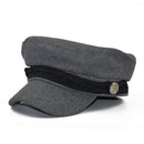 USPOP 2019 hot Autumn fashion women's wool hat British style warm retro newsboy caps military octagonal cap female visor caps - Starttech Online Market