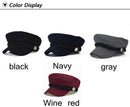 USPOP 2019 hot Autumn fashion women's wool hat British style warm retro newsboy caps military octagonal cap female visor caps - Starttech Online Market