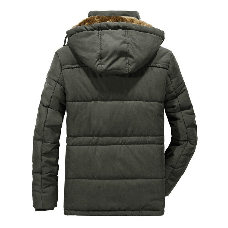 VELVET Winter Parka With Hood 2019 Casual Jacket Men's Windbreaker Warm Padded Overcoat Plus Asian Size L-5XL 6XL 7XL 8XL Coats - Starttech Online Market
