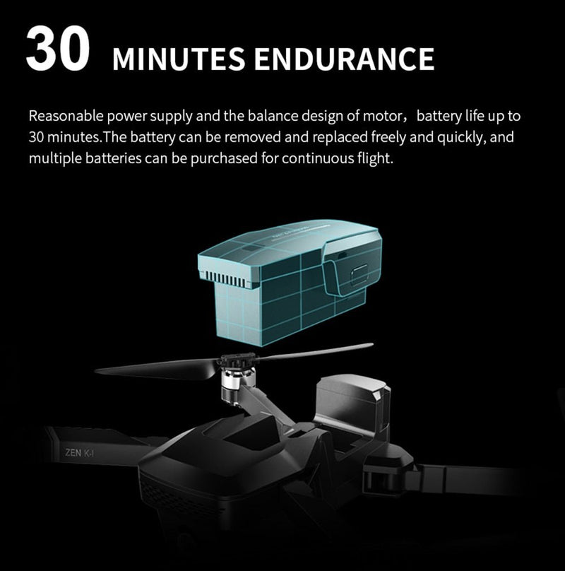 Visuo ZEN K1 GPS RC Drone with 4K HD Dual Camera Gesture Control 5G Wifi FPV Brushless Motor Flight 28mins - Starttech Online Market