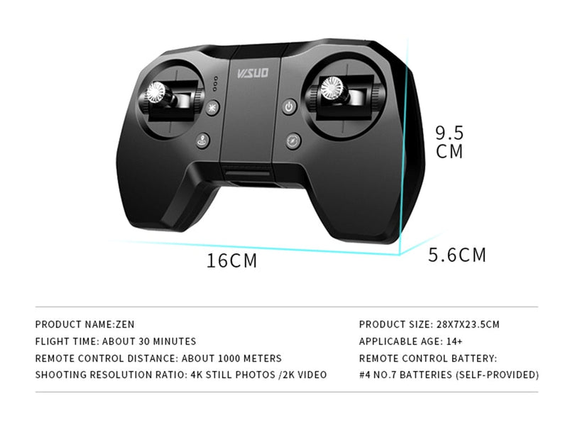 Visuo ZEN K1 GPS RC Drone with 4K HD Dual Camera Gesture Control 5G Wifi FPV Brushless Motor Flight 28mins - Starttech Online Market