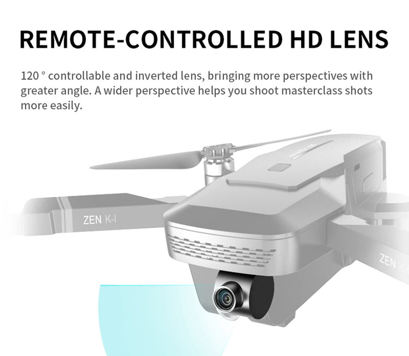 Visuo ZEN K1 GPS RC Drone with 4K HD Dual Camera Gesture Control 5G Wifi FPV Brushless Motor Flight 28mins - Starttech Online Market