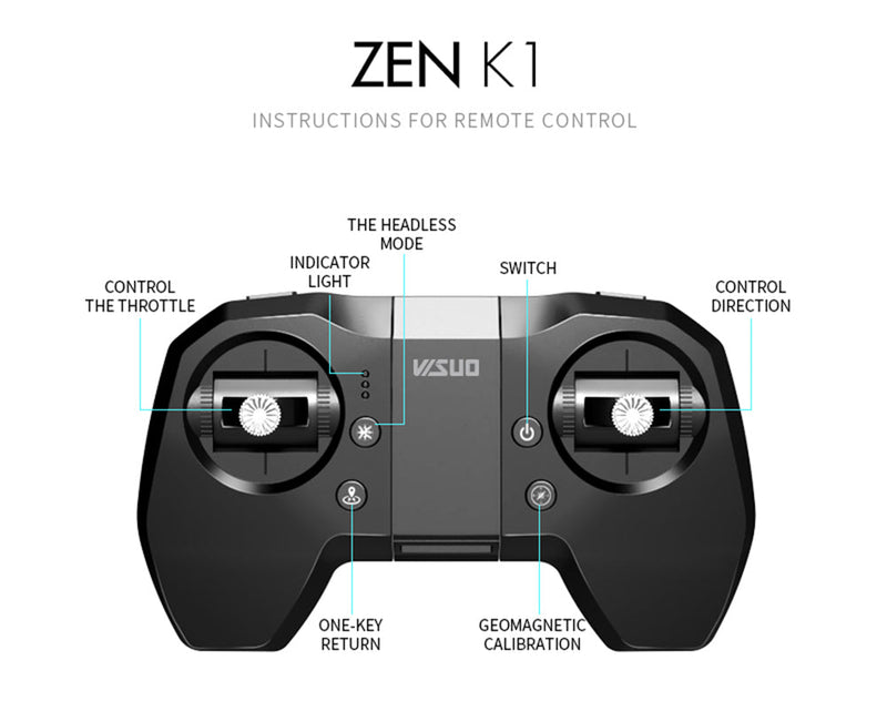 Visuo ZEN K1 GPS RC Drone with 4K HD Dual Camera Gesture Control 5G Wifi FPV Brushless Motor Flight 28mins - Starttech Online Market