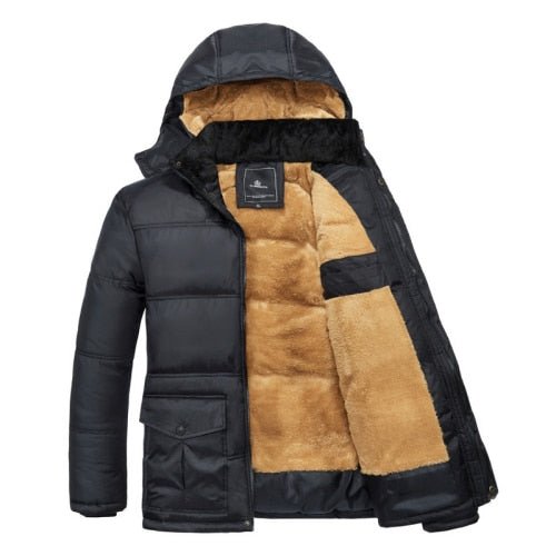 Winter Brand Men Jacket Fur Hood With Cashmere Plus Size 5XL Winter Jacket High Quality Fashion Men's Coat Hot Sale Cotton suit - Starttech Online Market