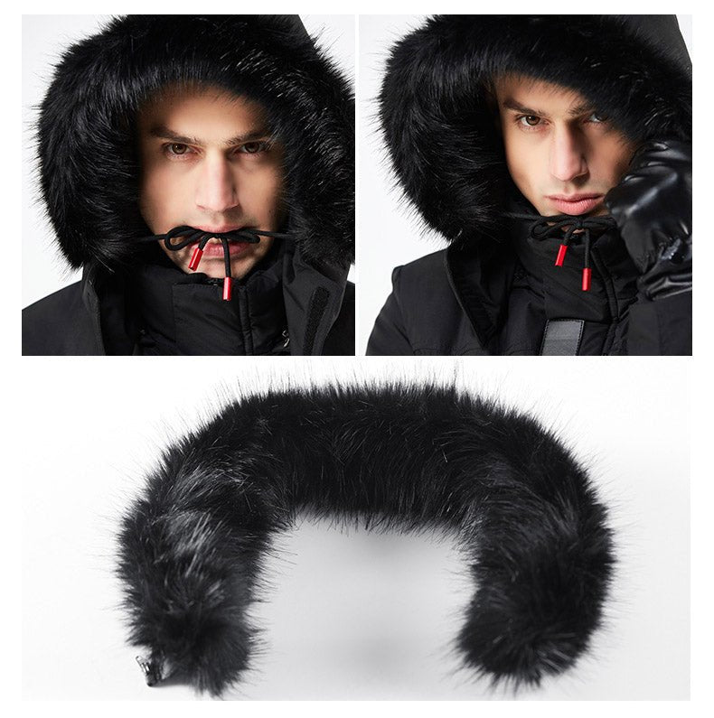 Winter Casual Long Style Hooded Epaulet Cotton Padded Men's Thick Windproof Fashion Jacket - Starttech Online Market