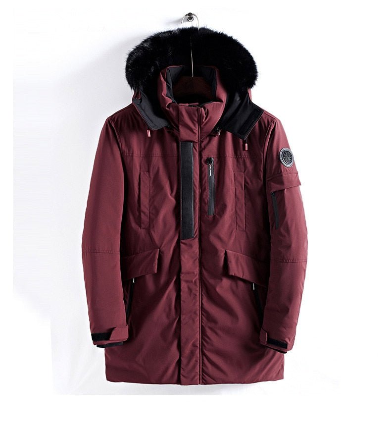 Winter Casual Long Style Hooded Epaulet Cotton Padded Men's Thick Windproof Fashion Jacket - Starttech Online Market