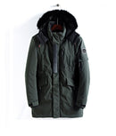 Winter Casual Long Style Hooded Epaulet Cotton Padded Men's Thick Windproof Fashion Jacket - Starttech Online Market