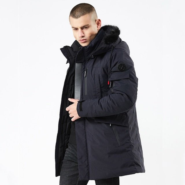 Winter Casual Long Style Hooded Epaulet Cotton Padded Men's Thick Windproof Fashion Jacket - Starttech Online Market