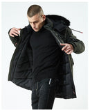 Winter Casual Long Style Hooded Epaulet Cotton Padded Men's Thick Windproof Fashion Jacket - Starttech Online Market