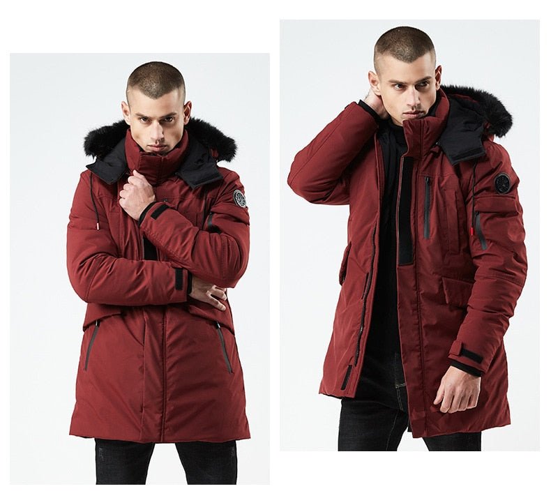 Winter Casual Long Style Hooded Epaulet Cotton Padded Men's Thick Windproof Fashion Jacket - Starttech Online Market