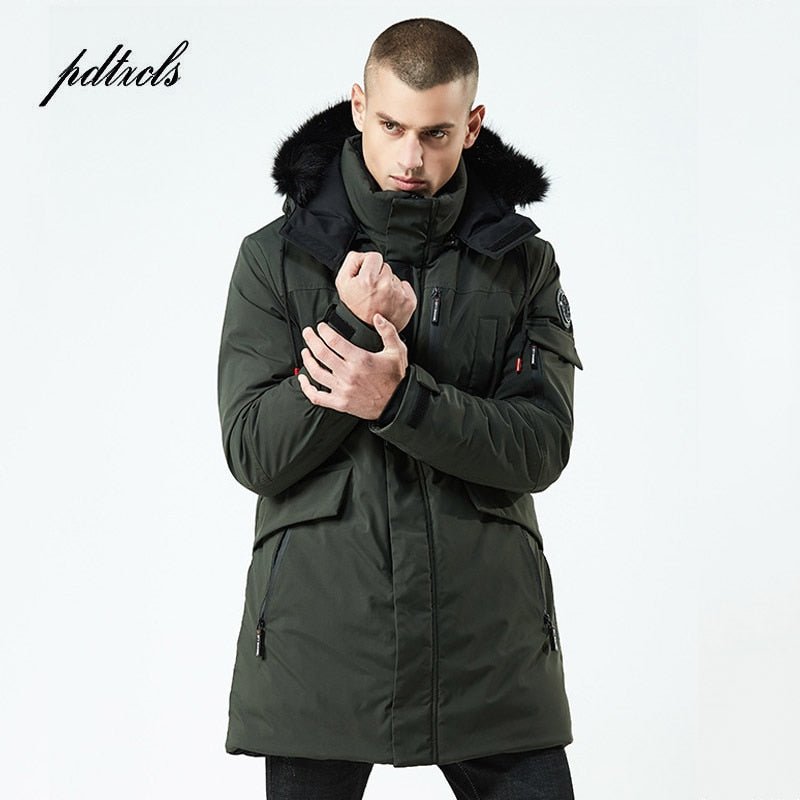 Winter Casual Long Style Hooded Epaulet Cotton Padded Men's Thick Windproof Fashion Jacket - Starttech Online Market
