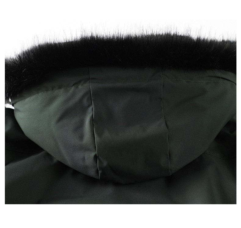 Winter Casual Long Style Hooded Epaulet Cotton Padded Men's Thick Windproof Fashion Jacket - Starttech Online Market