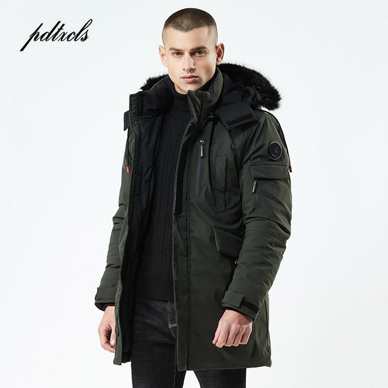 Winter Casual Long Style Hooded Epaulet Cotton Padded Men's Thick Windproof Fashion Jacket - Starttech Online Market