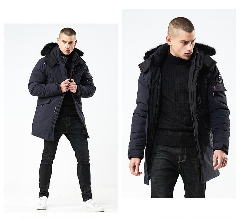 Winter Jacket Men Hooded Coat Thick Casual Outwear Parkas Hombre Padded Windproof Cotton Windbreaker Warm Coat - Starttech Online Market