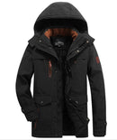 winter jacket men thick wool Liner multi-pocket Business casual cotton parkas man snow coat windbreaker fur hooded overcoat - Starttech Online Market