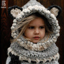 Winter Knitted Thicken kids hats winter snowboard cute cap fox wool neckerchief balaclava funny bonnet enfant casual cap - Starttech Online Market