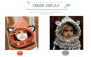 Winter Knitted Thicken kids hats winter snowboard cute cap fox wool neckerchief balaclava funny bonnet enfant casual cap - Starttech Online Market