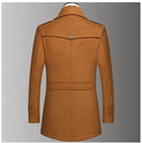 Winter Men's Woollen Windbreaker Coat Single Breasted Trench Slim Fit Business Casual Wool Jacket Blends - Starttech Online Market