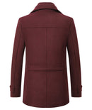 Winter Men's Woollen Windbreaker Coat Single Breasted Trench Slim Fit Business Casual Wool Jacket Blends - Starttech Online Market