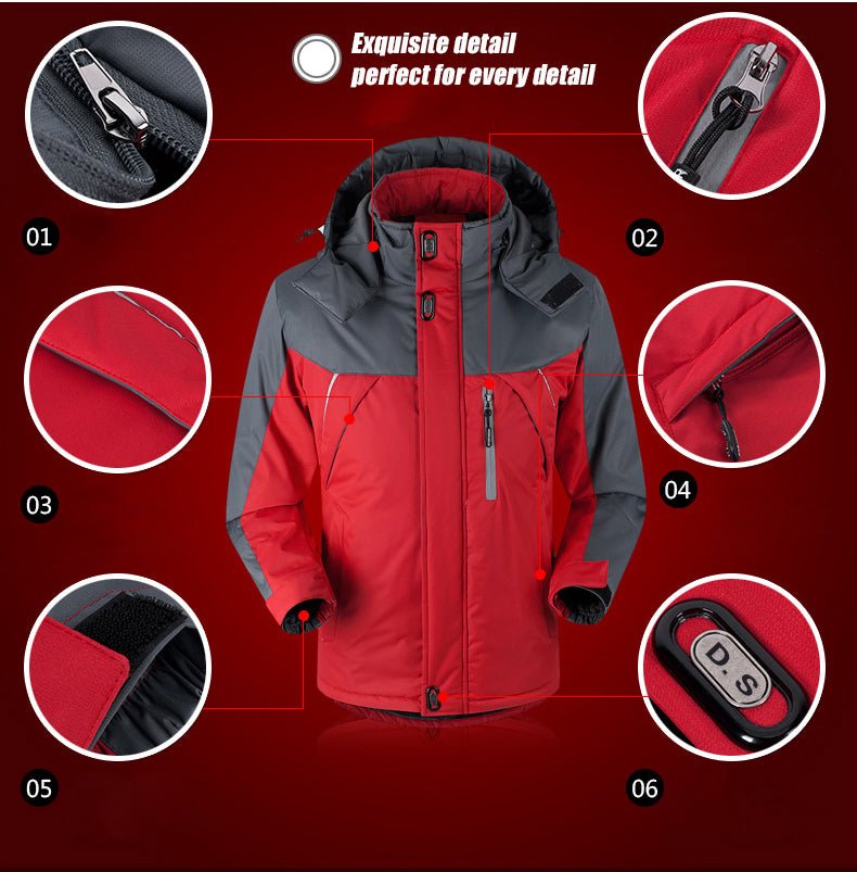 Winter Parka Men Plus Velvet Warm Windproof Coats Mens Military Hooded Jackets Casaco Masculino Casacos Men's Outwear Overcoat - Starttech Online Market