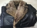 Winter Raccoon Dog Fur Collar Leather Jacket Men New Thicken Windbreaker Fashion Coat - Starttech Online Market