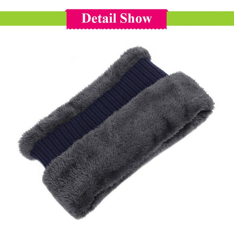 Winter Skullies & Beanies Men Women Wool Scarf Caps Set Bonnet Knitted Hat - Starttech Online Market