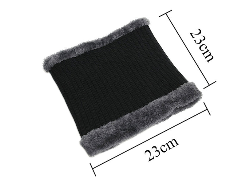 Winter Skullies & Beanies Men Women Wool Scarf Caps Set Bonnet Knitted Hat - Starttech Online Market
