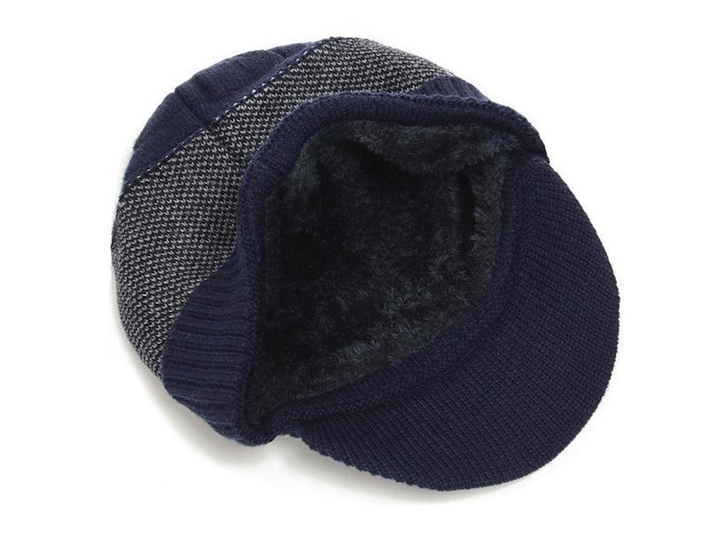 Winter Skullies & Beanies Men Women Wool Scarf Caps Set Bonnet Knitted Hat - Starttech Online Market