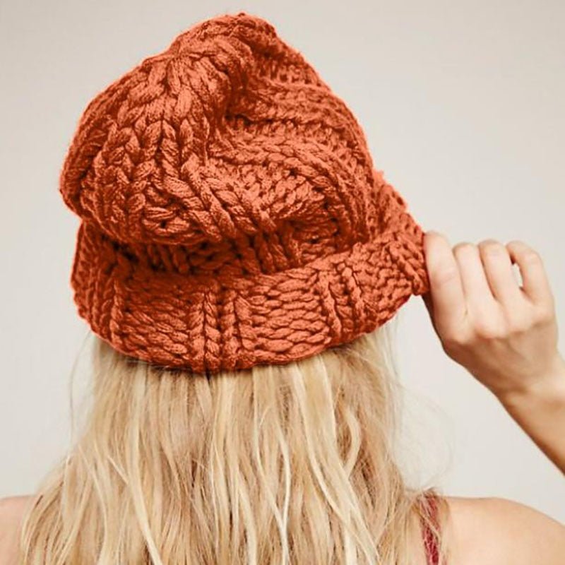 Winter Women Hat 2019 New Autumn Faux Fur Female Warm Cap Knitted Beanie Girl Hats Woman Bonnet Femme Chunky Thick Stretchy Hats - Starttech Online Market