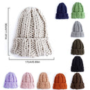 Women Hand Made Knitting Hat High Quality Customizable Logo Winter Warmer Ear Thick Soft Beanie Lady Chunky Knitted Rib Hats - Starttech Online Market