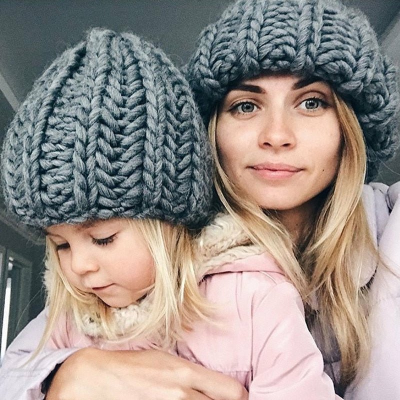 Women Hand Made Knitting Hat High Quality Customizable Logo Winter Warmer Ear Thick Soft Beanie Lady Chunky Knitted Rib Hats - Starttech Online Market