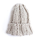 Women Hand Made Knitting Hat High Quality Customizable Logo Winter Warmer Ear Thick Soft Beanie Lady Chunky Knitted Rib Hats - Starttech Online Market