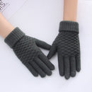 Women Winter Touch Screen Gloves Thicken Wool Warm Knitted Stretch Gloves - Starttech Online Market
