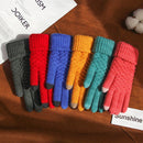 Women Winter Touch Screen Gloves Thicken Wool Warm Knitted Stretch Gloves - Starttech Online Market