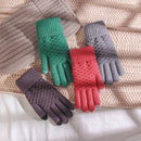 Women Winter Touch Screen Gloves Thicken Wool Warm Knitted Stretch Gloves - Starttech Online Market