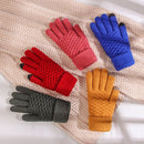 Women Winter Touch Screen Gloves Thicken Wool Warm Knitted Stretch Gloves - Starttech Online Market