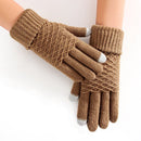 Women Winter Touch Screen Gloves Thicken Wool Warm Knitted Stretch Gloves - Starttech Online Market