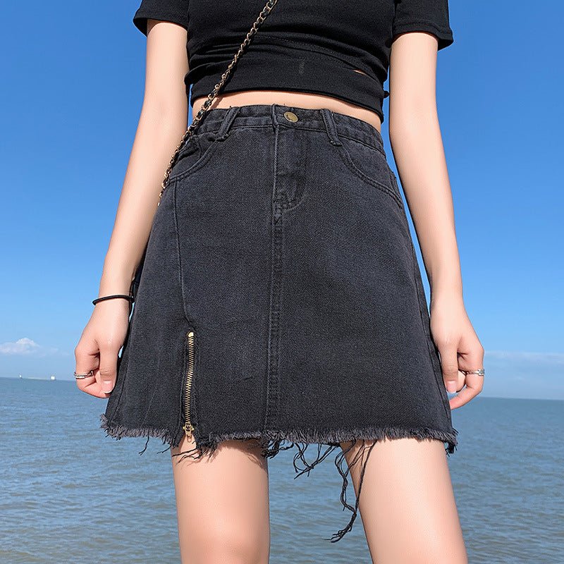 Women's Fashion High Waist Slim Denim Skirt - Starttech Online Market