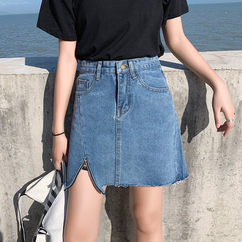 Women's Fashion High Waist Slim Denim Skirt - Starttech Online Market