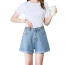 Women's Fashion Slim Elastic Waist Denim Shorts - Starttech Online Market