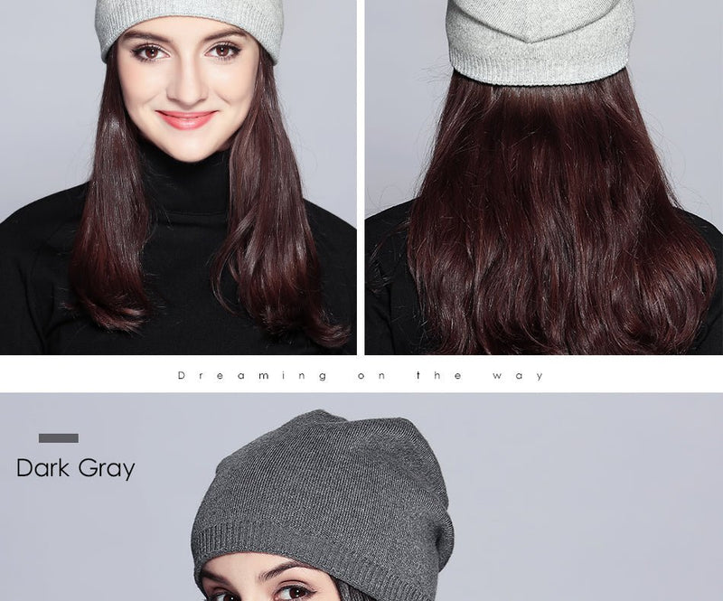 Women'S Hats Knitted Wool Autumn Winter Casual High Quality Brand New 2019 Hot Sale Hat Female Skullies Beanies
