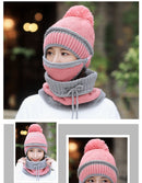 Women's Mask Hat Scarf 3 Pcs Sets Thick Warm Fleece Inside Knitted Winter Riding Fashion Hat - Starttech Online Market
