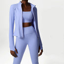 Women's Three-piece Solid Color Nude Yoga Wear - Starttech Online Market