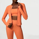 Women's Three-piece Solid Color Nude Yoga Wear - Starttech Online Market